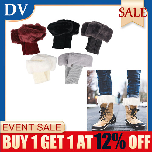 Winter fur boot cuffs toppers - fur,