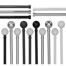 Extendable Eyelet 28MM Metal Curtain Pole With Various Finial Designs