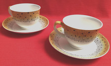 2 X MID CENTURY EGERSUND NORWAY NORSK FLINT  CUP  & SAUCER. rare design