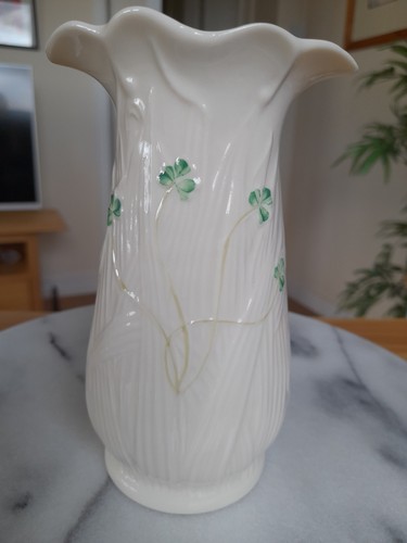 Belleek shamrock vase - vase, with