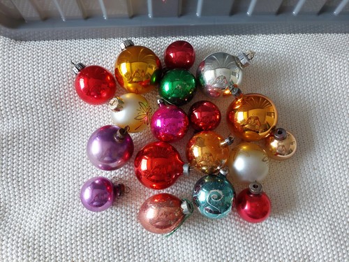 Vintage christmas glass bauble - glass,