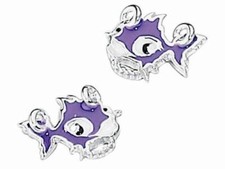 Purple Punky Fish Stud