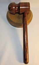 Palm Gavel & Block. Possibly Irish. All Wood. Vintage Almost Mint Condition.