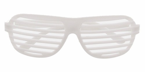 Adult white shutter shades - white,