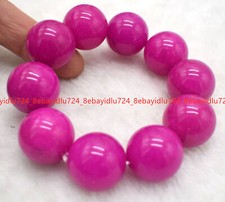 Huge 20mm Natural Pink Sugilite Gemstone Round Beads Elastic Bracelet 7.5"