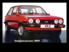 FORD FIESTA MKI XR2 SUNBURST RED POSTER PRINT CLASSIC 80's ADVERT A3