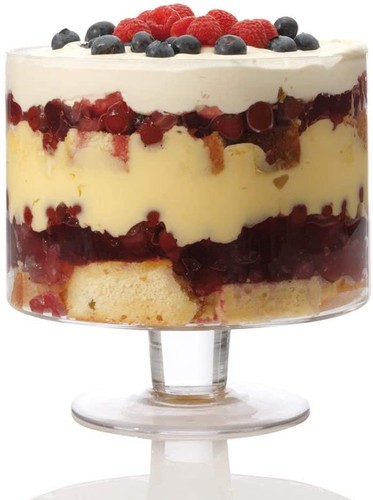 Large footed glass - glass, trifle