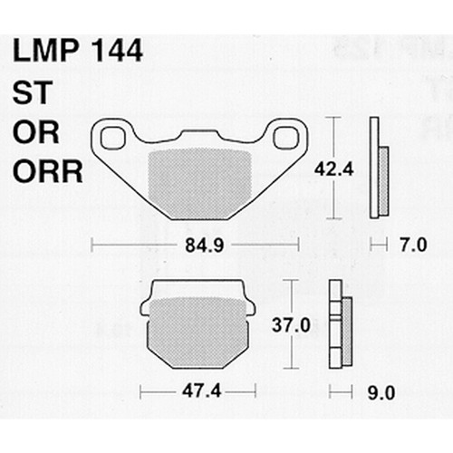 Athena lmp144 brake pads - athena,