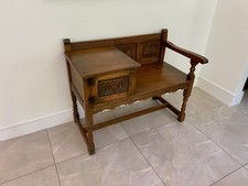 Old Charm solid oak hall chair