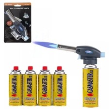 Butane Gas Blow Torch Burner Welding Auto Ignition Soldering BBQ Flame Thrower