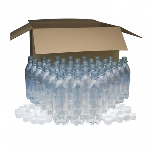 Clear plastic bottles 500ml - clear,