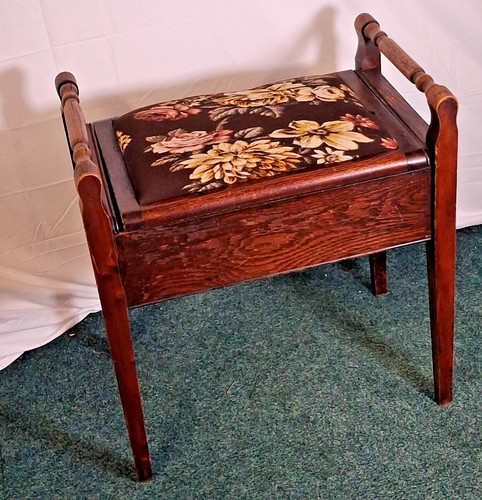 Edwardian antique piano - edwardian, stool