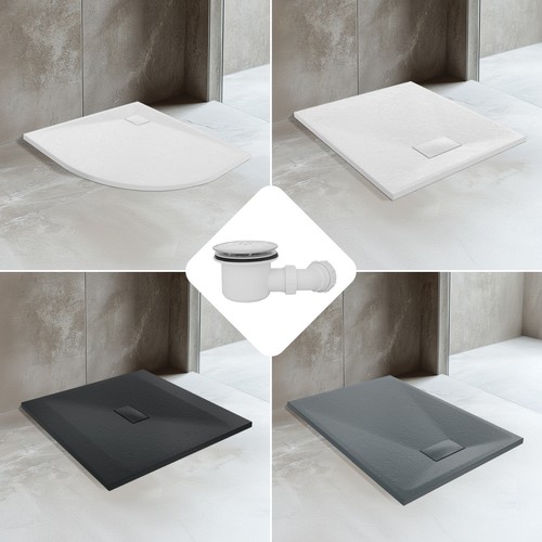 Slate effect shower - slate, tray