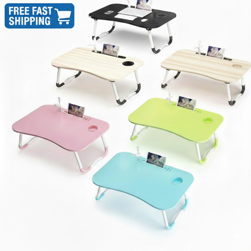 Folding laptop bed table cup - folding,