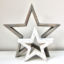 Set of 2 Distressed White