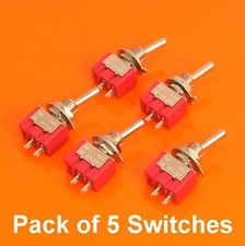 High Quality 2 Pin SPST ON OFF 2 Position Mini Toggle Switch 5 Switches MTS101