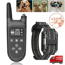 Electric Pet Dog Training  Collar Shock Anti-Bark Electronic Remote Rechargeable