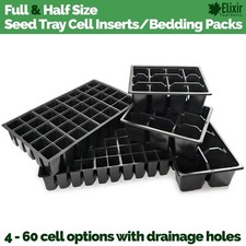 Multi Cell Pack Seed Tray Insert Plug Plant Bedding Propagation Half & Full Size