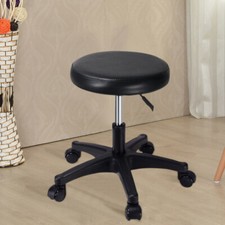 New Adjustable Swivel Rolling Stool Saddle Workshop Garage Seat Spa Salon Chair