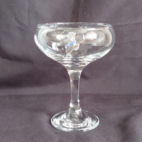 Single babycham glass gold - glass,