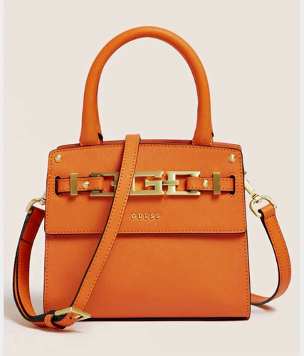 Guess brown saffiano faux - guess,