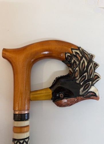 Hand carved walking - walking, stick