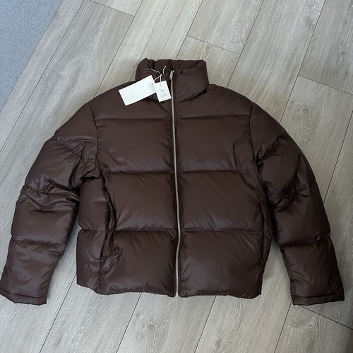 Zara brown down feather puffer - zara,