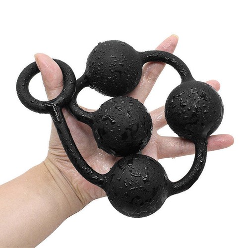 Soft silicone anal beads - soft,