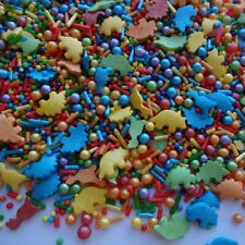 Dinosaur Sprinkle Mix Edible Cupcake Cake Toppers Decorations Birthday Rainbow