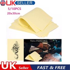 Tattoo Practice Skin 5/10Pcs Thick Blank Double Sided Flexible Tattoo Fake NEW
