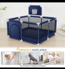 Square Baby Playpen, Safety Baby Activity Fence Large 50*50 Inch