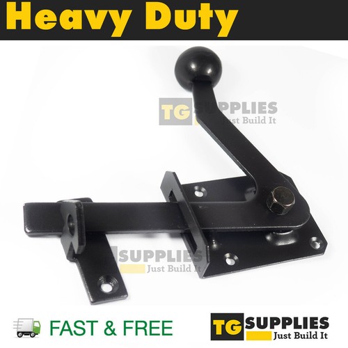 Heavy duty black gate latch - heavy,