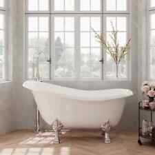 British Baths Kildale Freestanding White Acrylic Slipper Bath & Feet 1500 x 770