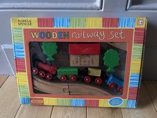 Wooden Train Set 26 Piece Set