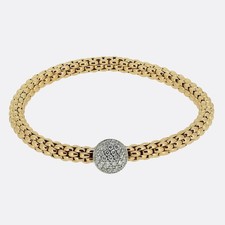 Fope Diamond Flex It Bracelet 18ct Rose Gold