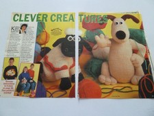 ALAN DART TOY/SWEATER KNITTING PATTERN-GROMIT & SHAUN THE SHEEP