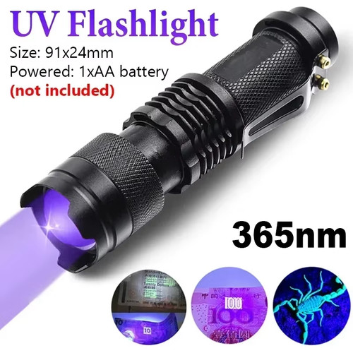 Led flashlight 395 - led, 395/365nm