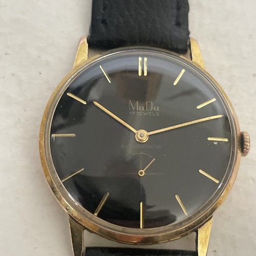 Mudu gold black dial men - &, men's