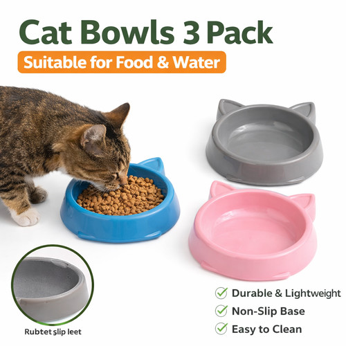 Cat bowls pack 17cm non - cat, non-slip