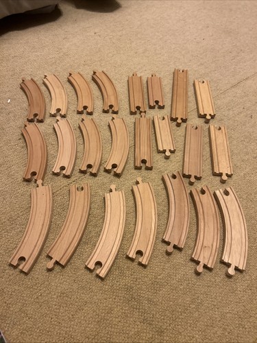 Wooden train set - train, track