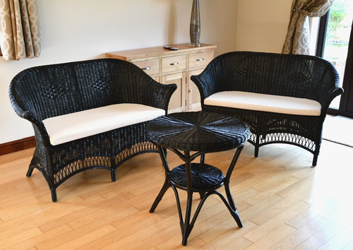 Black wicker lloyd loom - wicker,