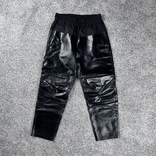 Alexander Wang X H&M Womens Casual Joggers Trousers Size 8 UK Leather Black