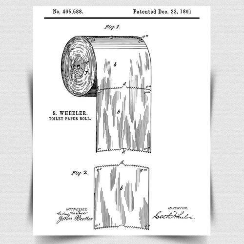 Toilet roll patent metal - toilet,