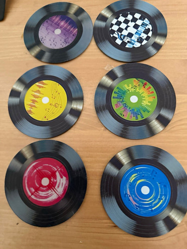 Set round vinyl record - vinyl,