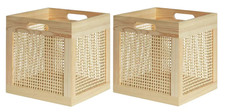 Habitat Set of 2 Rattan Square