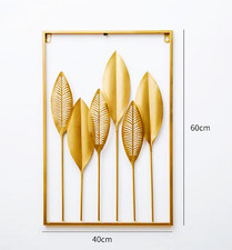 GOLDl Metal Wall Art Leaves