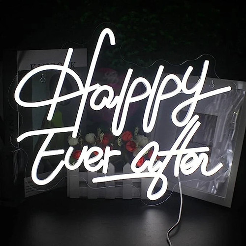 Happy ever after - large, neon