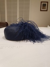 Beautiful Vintage Navy Pillbox