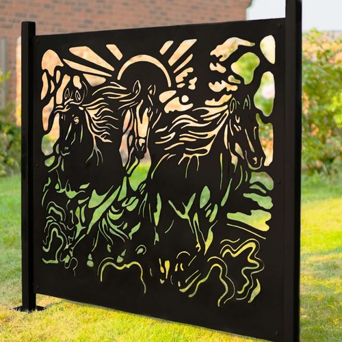 Steel garden fence panels - steel,