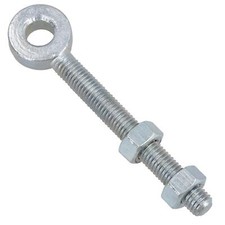 Swing Gate Long Eye Bolts Hinge + Nuts Adjustable Zinc Plated 12 x 150mm